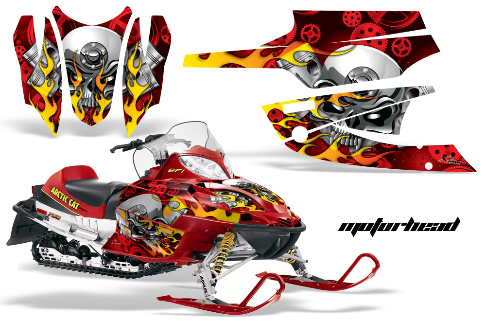 Arctic Cat Firecat Graphics Kit Motorhead RED